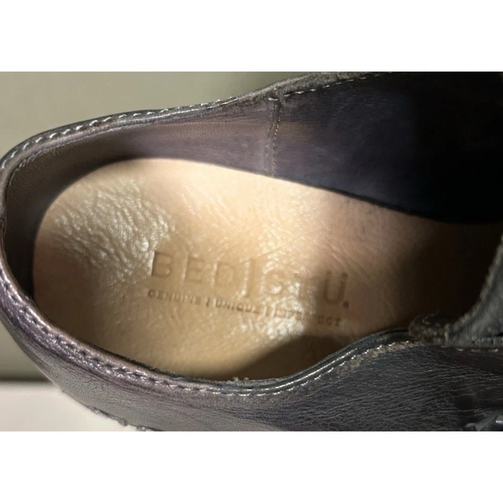 Bed Stu Rose Cobbler Shoes Womens Sz 39 US 8 Gray Leather Slip On Steampunk - Picture 2 of 12